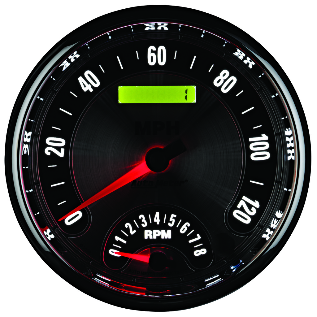 5" Varvmätare/Hastighetsmätare, COMBO, 8K RPM/120 MPH, AMERICAN MUSCLE