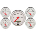 5 PC. Mätar-KIT, 3-1/8" & 2-1/16", ELEC. Hastighetsmätare,, ARCTIC WHITE