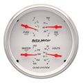2 PC. Mätar-KIT, 5" QUAD & Hastighetsmätare,, 240-33 Ω, ARCTIC WHITE