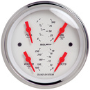 3-3/8" Quad Mätare, 100 PSI/100-250 °F/8-18V/240-33 Ω, ARCTIC WHITE