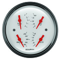 3-3/8" Quad Mätare, 100 PSI/100-250 °F/8-18V/0-90 Ω, ARCTIC WHITE