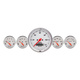 5 PC. Mätar-KIT, 3-3/8" & 2-1/16", ELEC. Hastighetsmätare,, ARCTIC WHITE