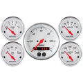 5 PC. Mätar-KIT, 3-3/8" & 2-1/16", GPS Hastighetsmätare,, ARCTIC WHITE
