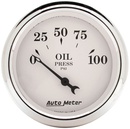 2-1/16" Oljetryck, 0-100 PSI, OLD-TYME WHITE