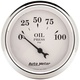 2-1/16" Oljetryck, 0-100 PSI, OLD-TYME WHITE