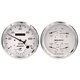 2 PC. Mätar-KIT, 5" QUAD & Varvräknare/SPEEDO, 240-33 Ω, OLD TYME WHITE