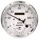 5" Varvmätare/Hastighetsmätare, COMBO, 8K RPM/120 MPH, OLD TYME WHITE