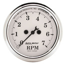 2-1/16" Varvräknare, 0-7,000 RPM, OLD-TYME WHITE