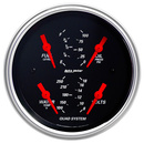 3-3/8" Quad Mätare, 100 PSI/100-250 °F/8-18V/240-33 Ω, DESIGNER BLACK