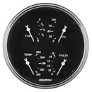 5" Quad Mätare, 0-90 Ω, OLD TYME BLACK