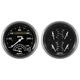 2 PC. Mätar-KIT, 3-3/8" QUAD & Varvräknare/SPEEDO, 240-33 Ω, OLD TYME BLACK