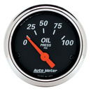 2-1/16" Oljetryck, 0-100 PSI, DESIGNER BLACK