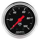 2-1/16" Oljetryck, 0-100 PSI, DESIGNER BLACK