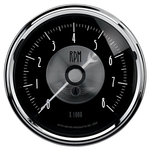 3-3/8" Varvräknare, 0-8,000 RPM, PRESTIGE BLACK DIAMOND
