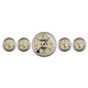 5 PC. Mätar-KIT, 3-1/8" & 2-1/16", MECH. Hastighetsmätare,, ANTIQUE BEIGE