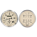 2 PC. Mätar-KIT, 5" QUAD & Varvräknare/SPEEDO, 240-33 Ω, ANTIQUE BEIGE