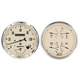 2 PC. Mätar-KIT, 5" QUAD & Varvräknare/SPEEDO, 240-33 Ω, ANTIQUE BEIGE