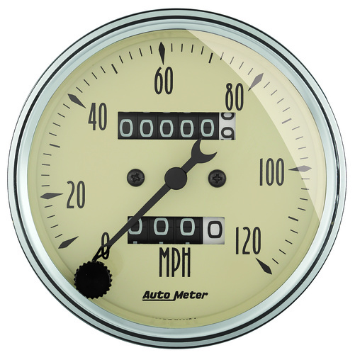 3-1/8" Hastighetsmätare,, 0-120 MPH, ANTIQUE BEIGE