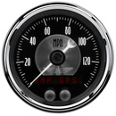 3 3/8", Hastighetsmätare,, 140 MPH, GPS, PRESTIGE BLK. DIAMOND