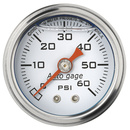 1-1/2" PRESSURE, 0-60 PSI, WHITE