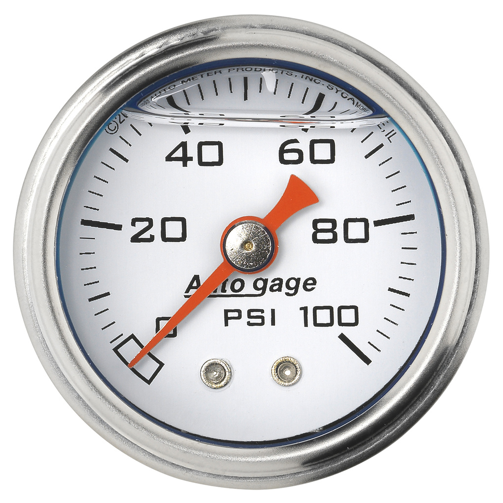 1-1/2" PRESSURE, 0-100 PSI, WHITE