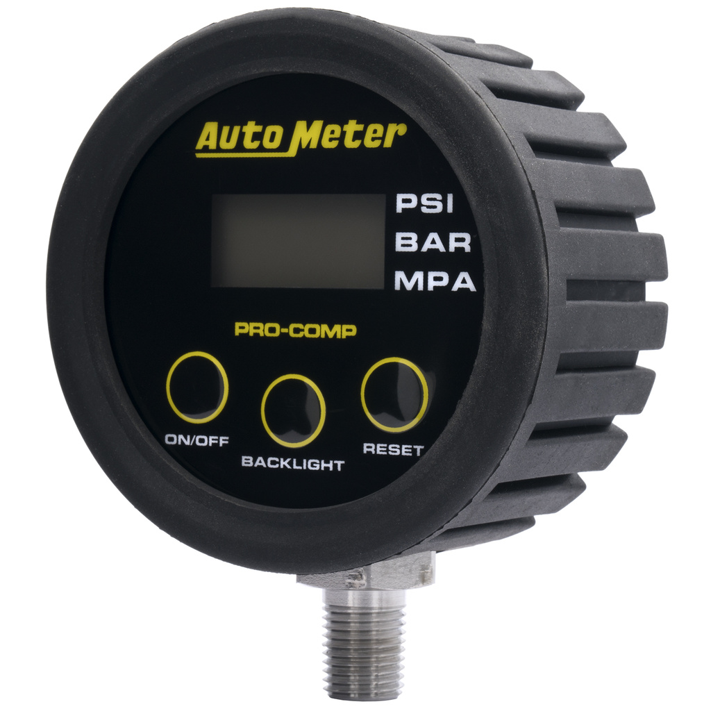 GAUGE HEAD ONLY, TIRE PRESS, 50 PSI / 3.45 BAR, RACE DIGITAL, BACKLIT W/ MEM, PRO-COMP