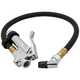 INFLATOR ASSEMBLY, TIRE PRESS, INCL. 18 IN. HOSE W/ 45º BULLET FOOT AIR CHUCK