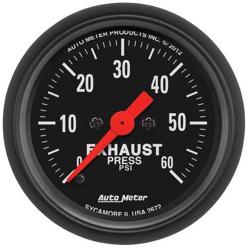 2-1/16" Avgastryck, 0-60 PSI, Z-SERIES