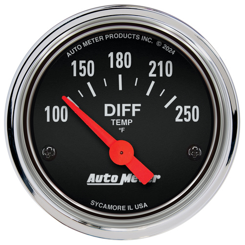 2-1/16" Differential Temperatur, 100-250 °F, TRADITIONAL CHROME