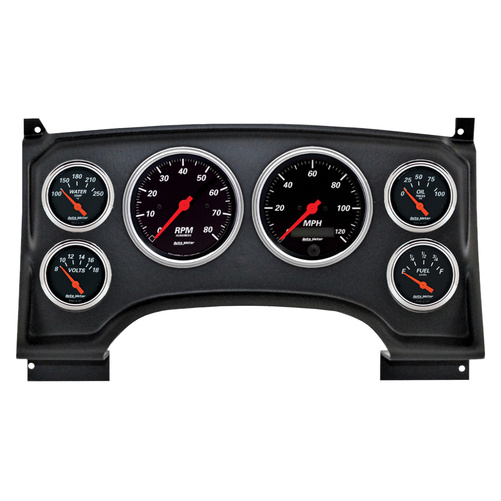 6-mätarpanel, direktmontering, CHEVY S10 TRUCK 94-97, DESIGNER BLACK