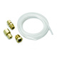 TUBING, NYLON, 1/8", 10FT. LENGTH, INCL. 1/8" NPTF BRASS COMPRESSION FITTINGS