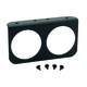 GAUGE MOUNTING PANEL, DUAL, 2-5/8", BLACK, ALUMINUM