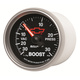 2-1/16" Laddtryck/Vacuum, 30 IN HG/30 PSI, CHEVY RED BOWTIE, BLACK