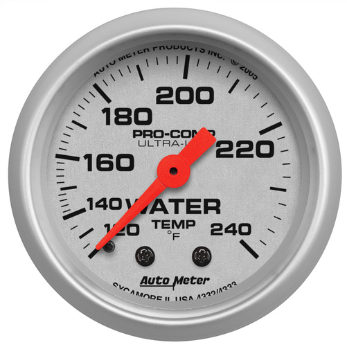 2-1/16" Vattentemperatur, 120-240 °F, ULTRA-LITE