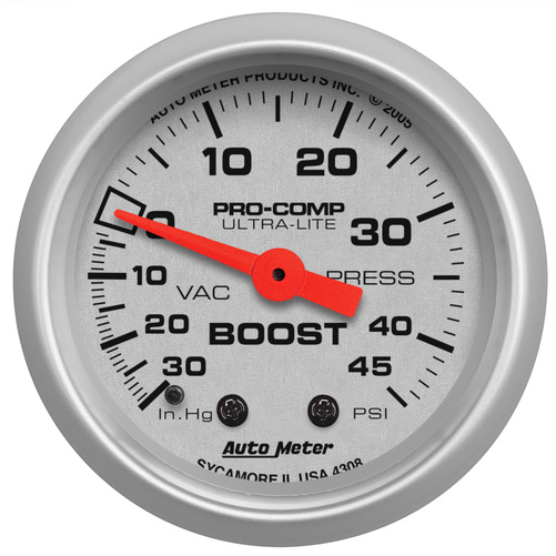2-1/16" Laddtryck/Vacuum, 30 IN HG/45 PSI, ULTRA-LITE