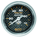 2-1/16" Bränsletryck, 0-100 PSI, CARBON FIBER
