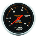 2-5/8" FUEL PRESSURE W/ ISOLATOR, 0-15 PSI, Vätskefylld, PRO-COMP