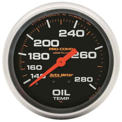 2-5/8" Oljetemperatur, 140-280 °F, Vätskefylld, PRO-COMP