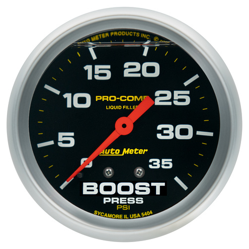 2-5/8" Laddtryck, 0-35 PSI, Vätskefylld, PRO-COMP
