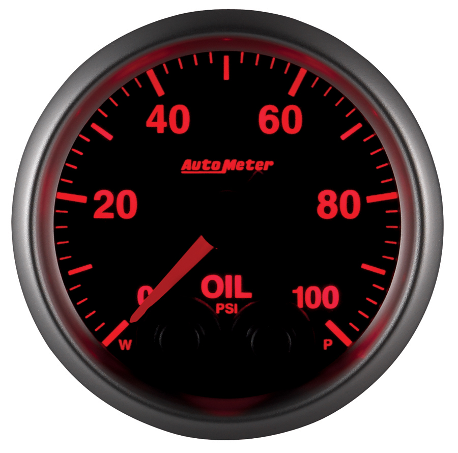 2-1/16" Oljetryck, 0-100 PSI, ELITE, -4AN SENSOR