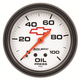 2-5/8" Oljetryck, 0-100 PSI, CHEVY RED BOWTIE, WHITE