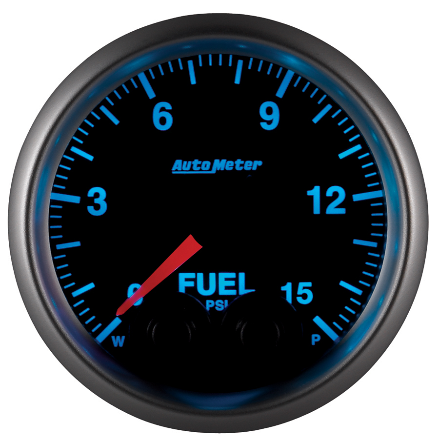 2-1/16" Bränsletryck, 0-15 PSI, ELITE, W/O SENSOR