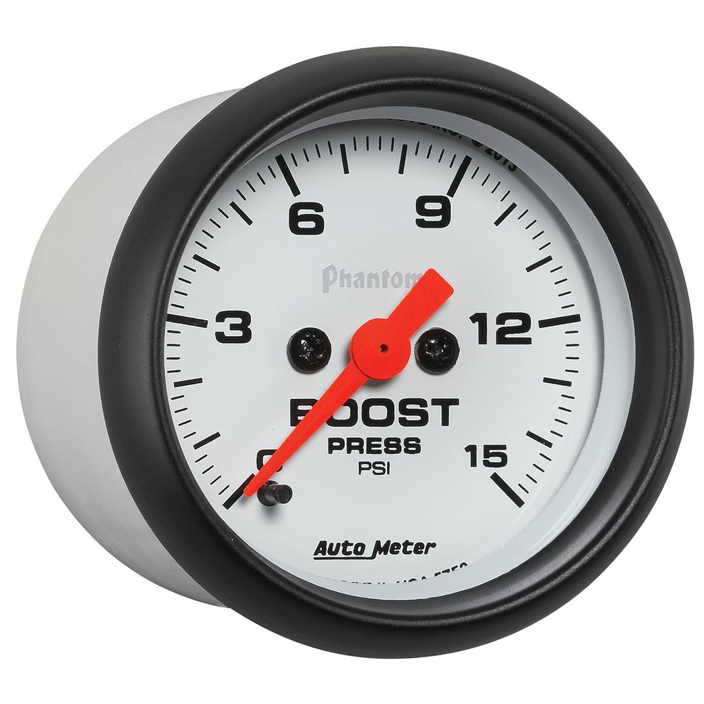 2-1/16" Laddtryck, 0-15 PSI, PHANTOM