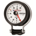 3-3/4" Varvräknare Stativ, 0-8,000 RPM, CHEVY RED BOWTIE, WHITE