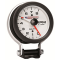 3-3/4" Varvräknare Stativ, 0-8,000 RPM, CHEVY RED BOWTIE, WHITE