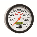 5" Hastighetsmätare,, 0-160 MPH, CHEVY RED BOWTIE, WHITE