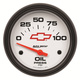 2-5/8" Oljetryck, 0-100 PSI, CHEVY RED BOWTIE, WHITE
