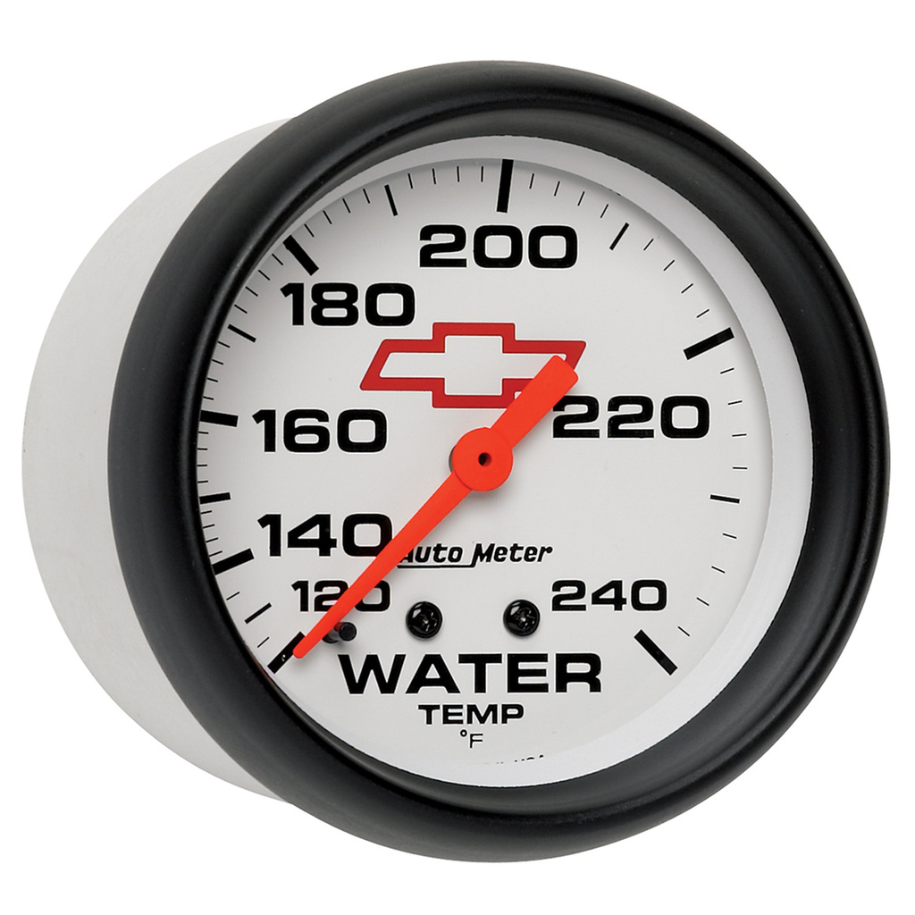 2-5/8" Vattentemperatur, 120-240 °F, CHEVY RED BOWTIE, WHITE