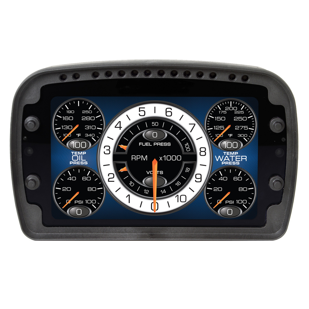 8-1/2"W X 5-1/4"H X 1-3/8" D LCD DASH, USER CONFIGURABLE,