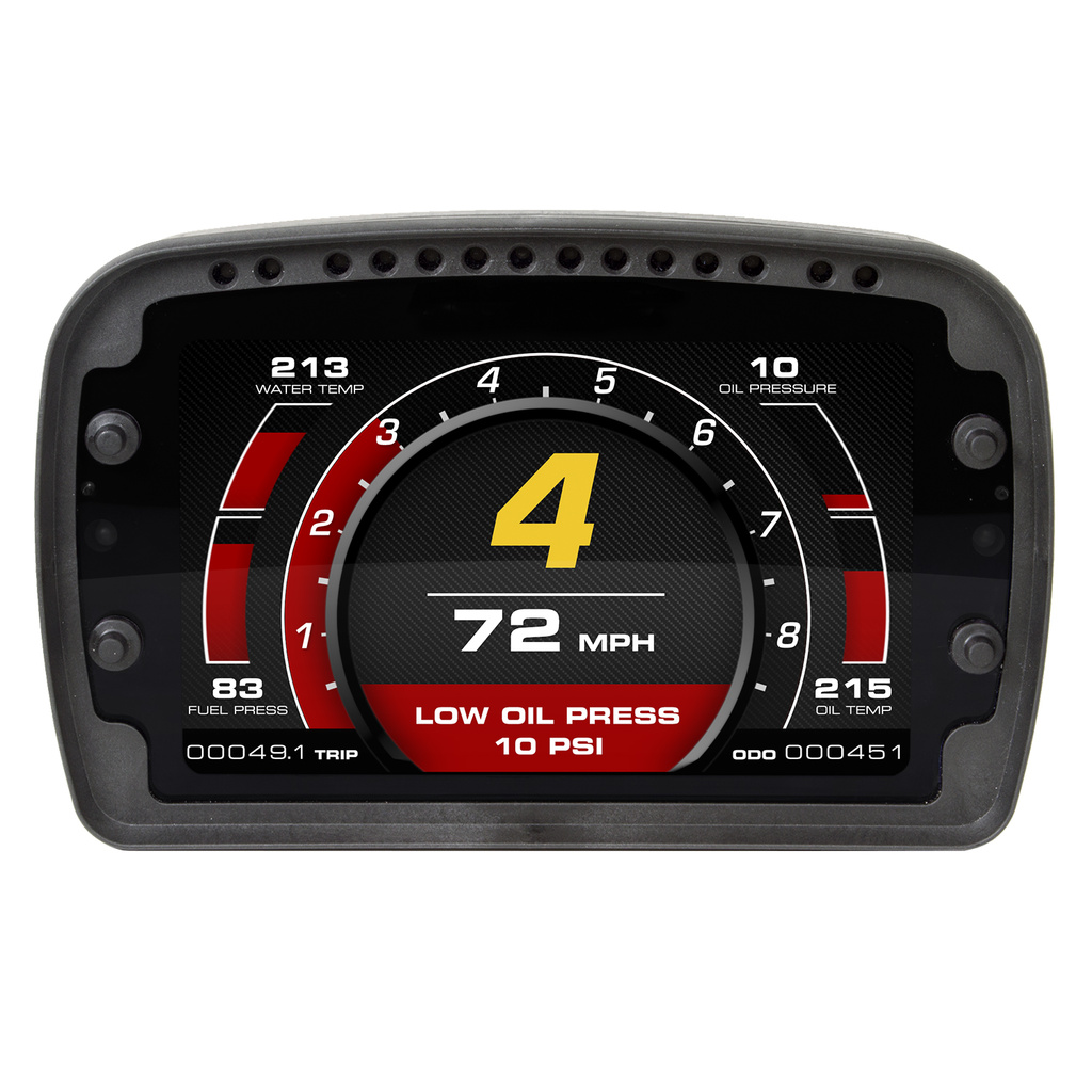 8-1/2"W X 5-1/4"H X 1-3/8" D LCD DASH, USER CONFIGURABLE,